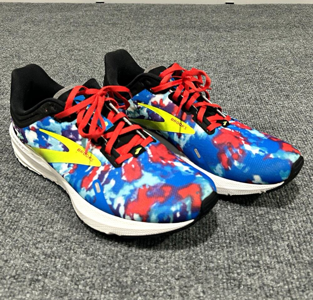 Brooks Launch 9 Womens Size 10 Tie Dye Blue Red Running Shoes Sneaker